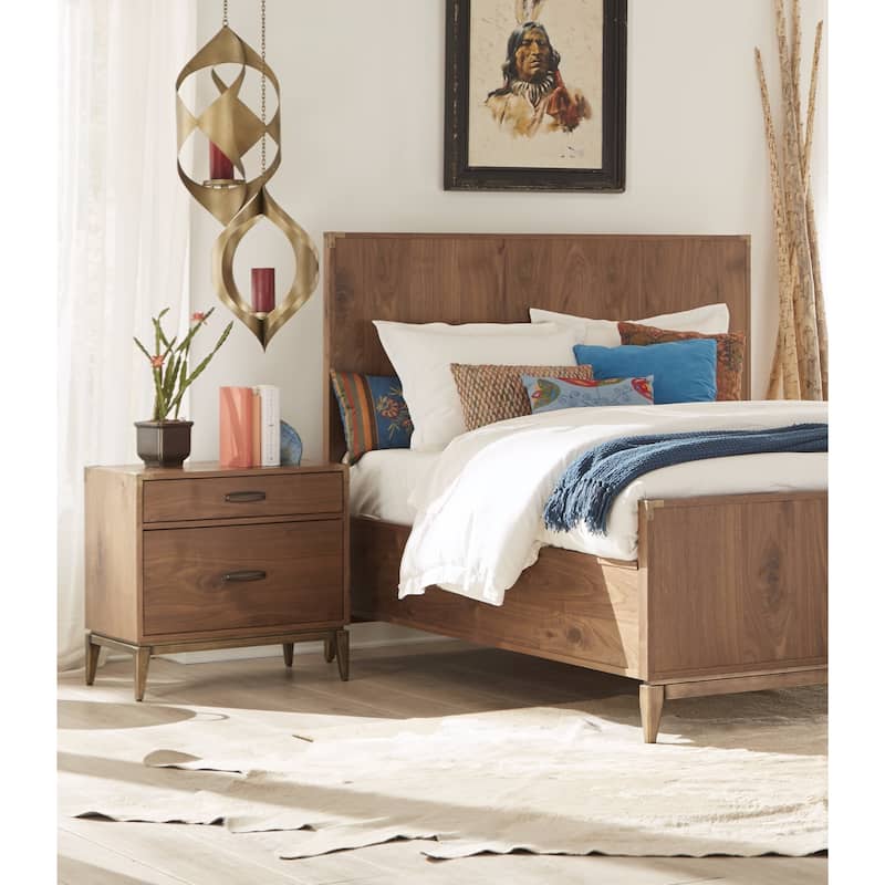 Adler Natural Walnut 2-drawer Nightstand