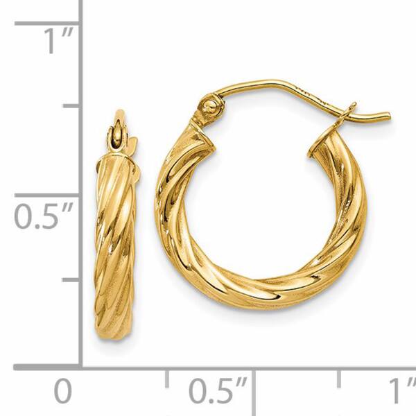 14 kt Yellow Gold 14k Polished Scalloped Hoop Earrings 14 kt Yellow Gold 14k Polished Scalloped Hoop Earrings