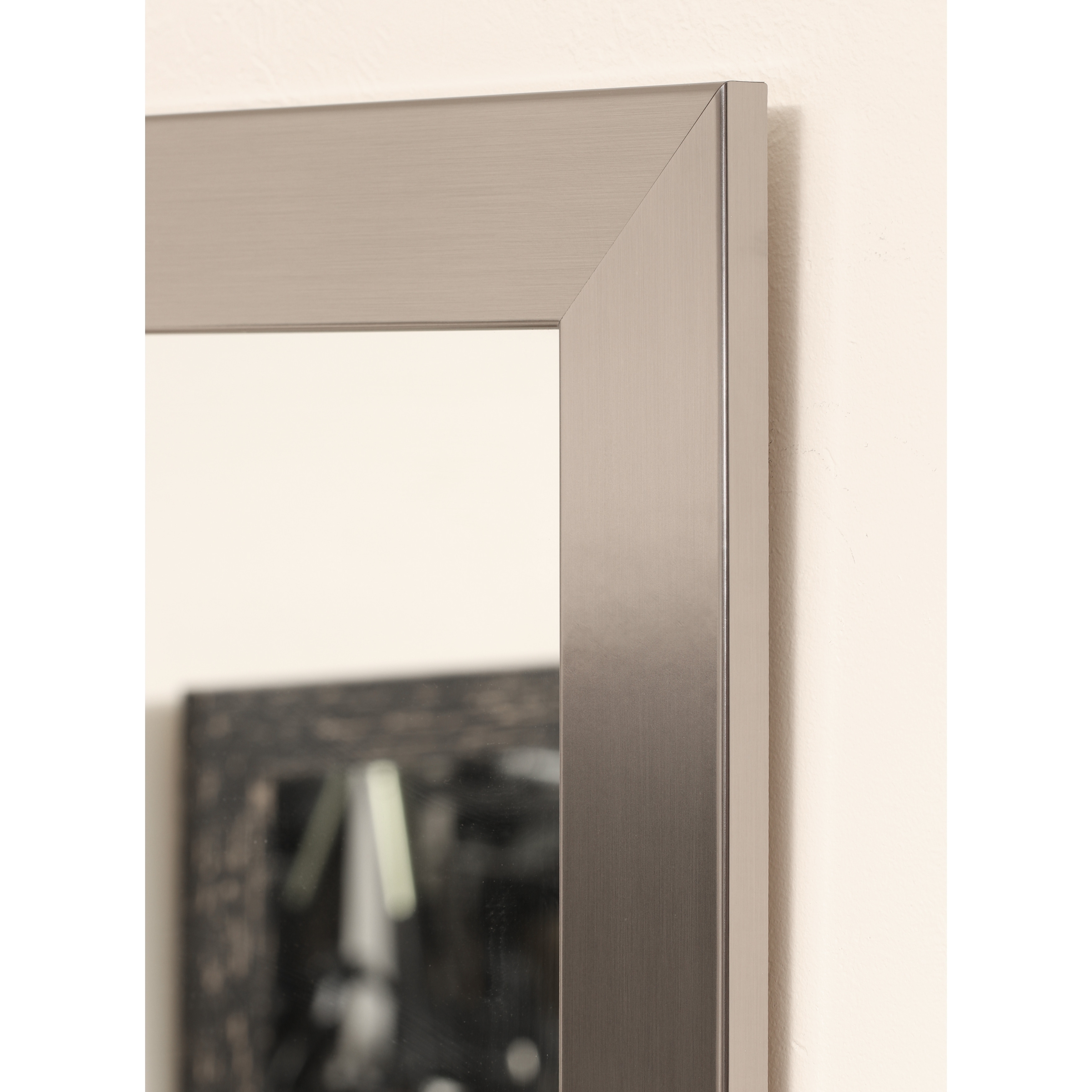 BrandtWorks 30-in W x 48-in H Silver Framed Wall Mirror in the