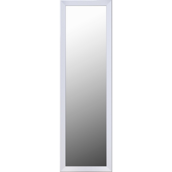 White Framed Over-the-door Mirror