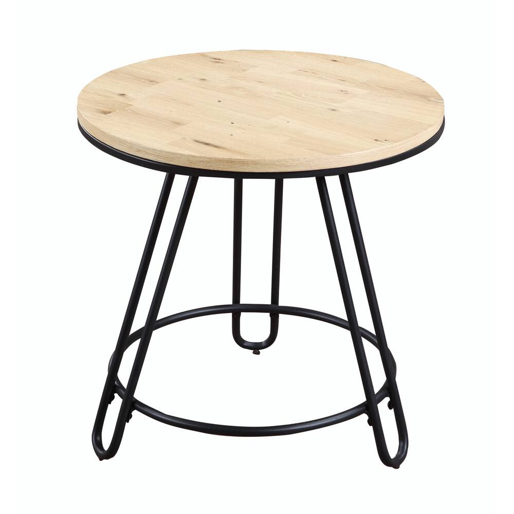 Emerald Home Penbrook Natural Swivel End Table