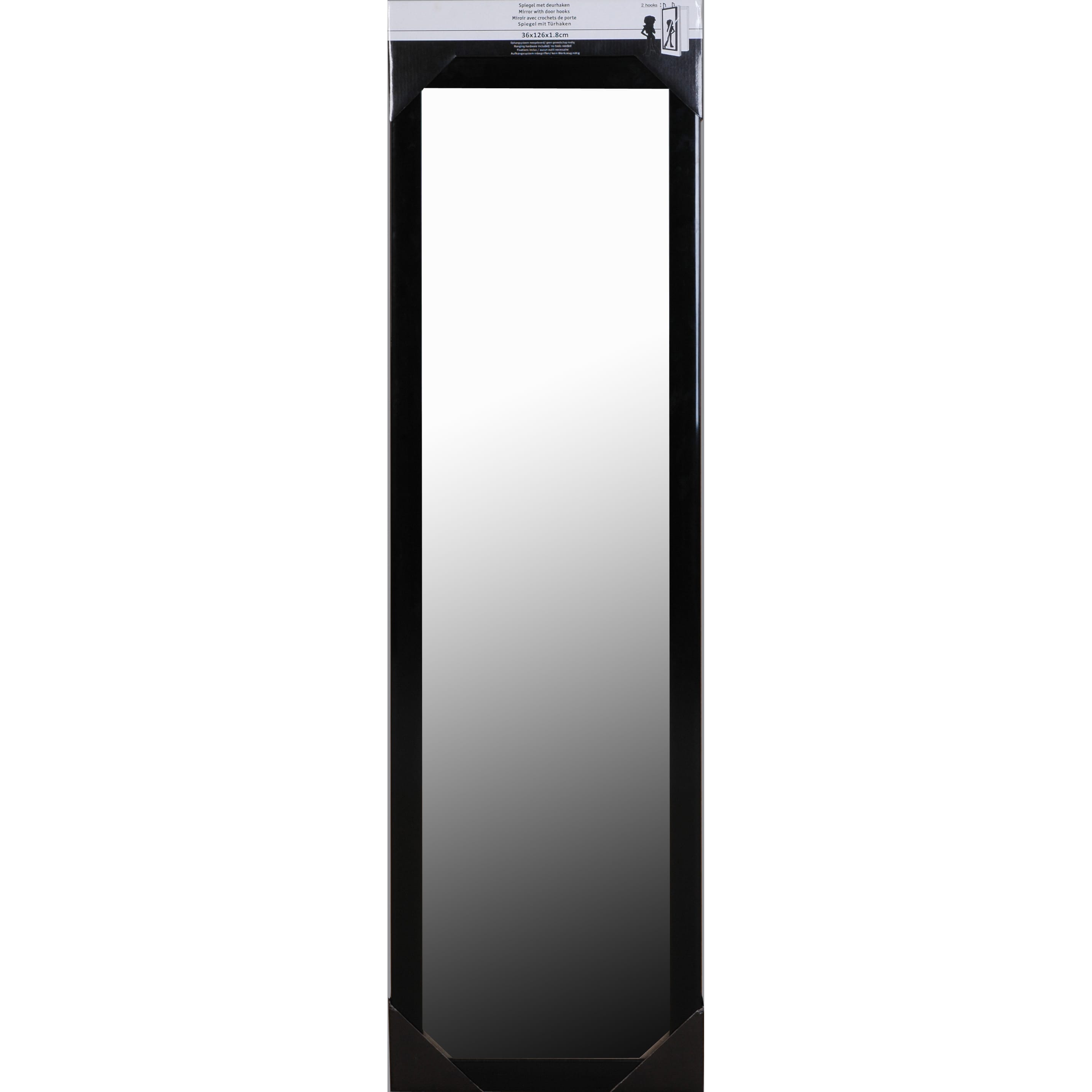 Shop Black Framed Over The Door Mirror Free Shipping Today