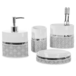  Creative Scents Silver Bathroom Accessories Set