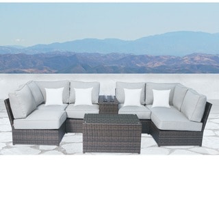 Lucca Cup Holder Table 8-piece Sectional Set by Living Source International
