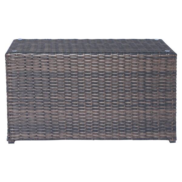 Shop Lucca Brown Wicker 6 Piece Sectional Set Outdoor Furniture Patio Sofa Set By Living Source International On Sale Overstock 14506323