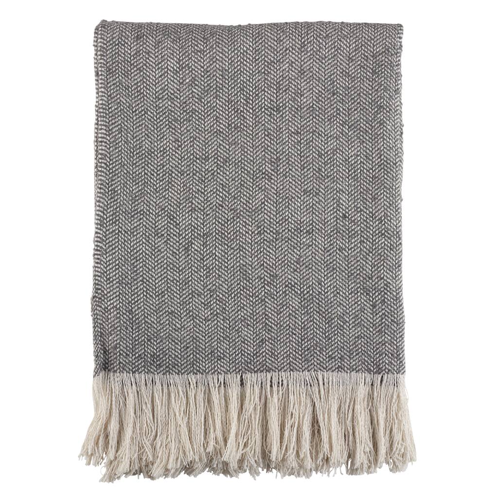 Herringbone Tasseled Throw