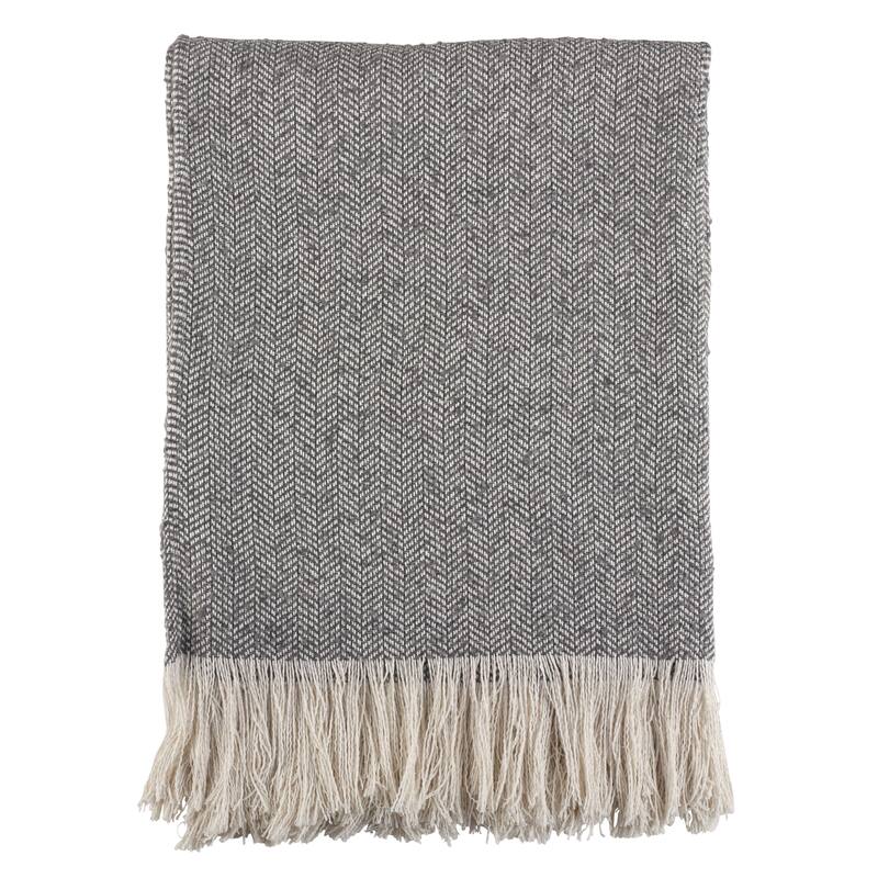 Herringbone Tasseled Throw
