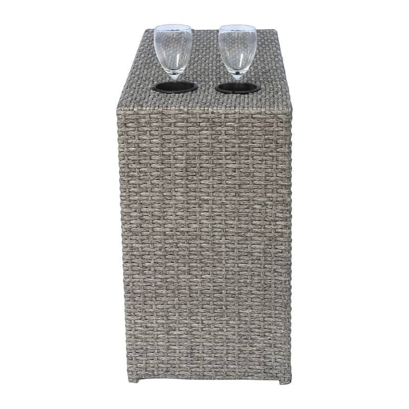 Chelsea Grey Wicker Patio Loveseat Sofa by Living Source International