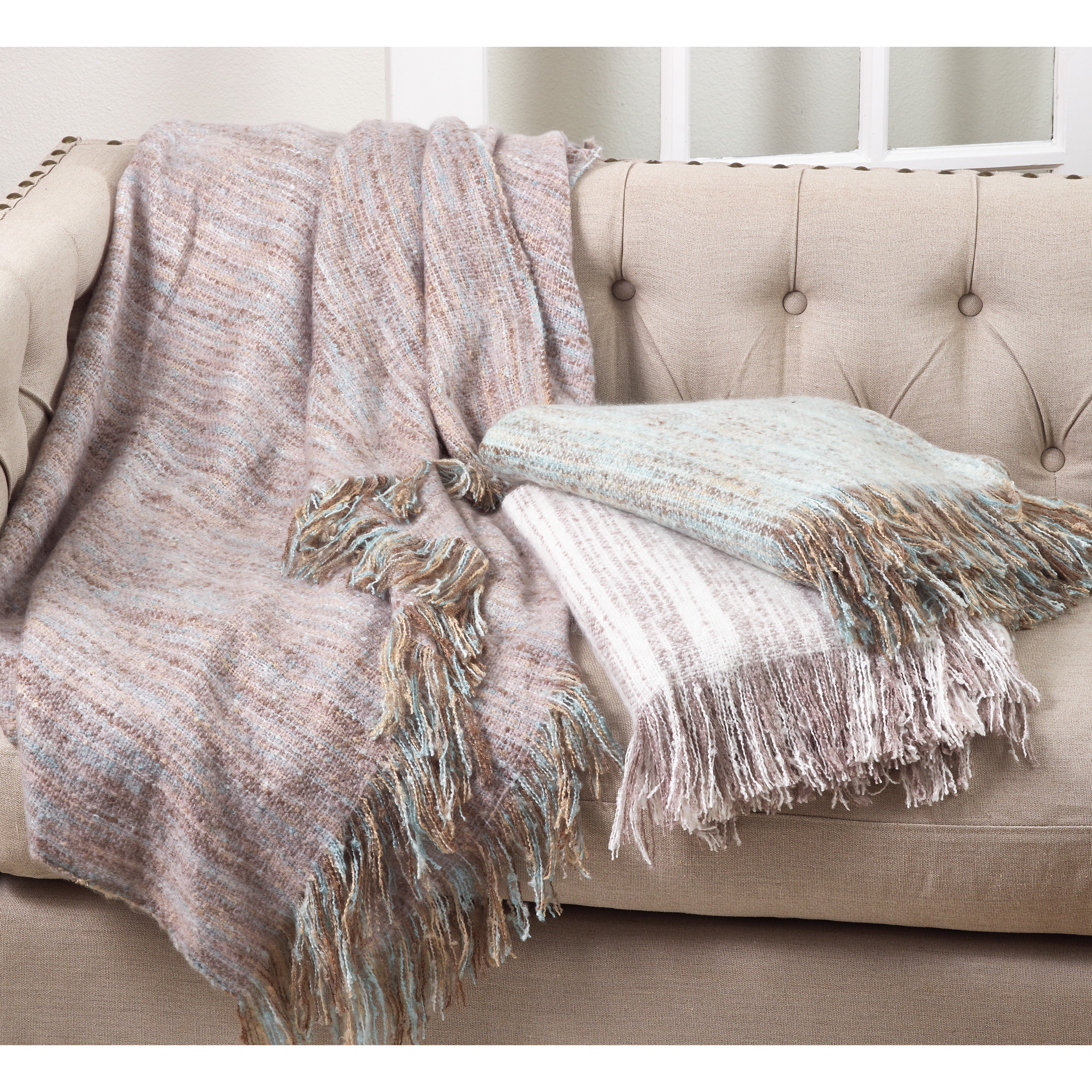 Saro Lifestyle Faux Mohair Throw