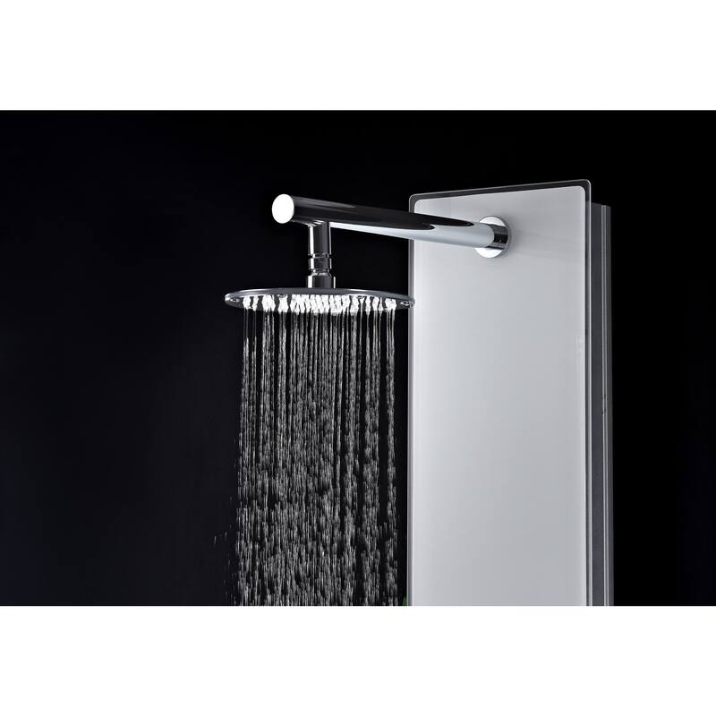 ANZZI Veld 64 in. Full Body Shower Panel with Heavy Rain Shower in White