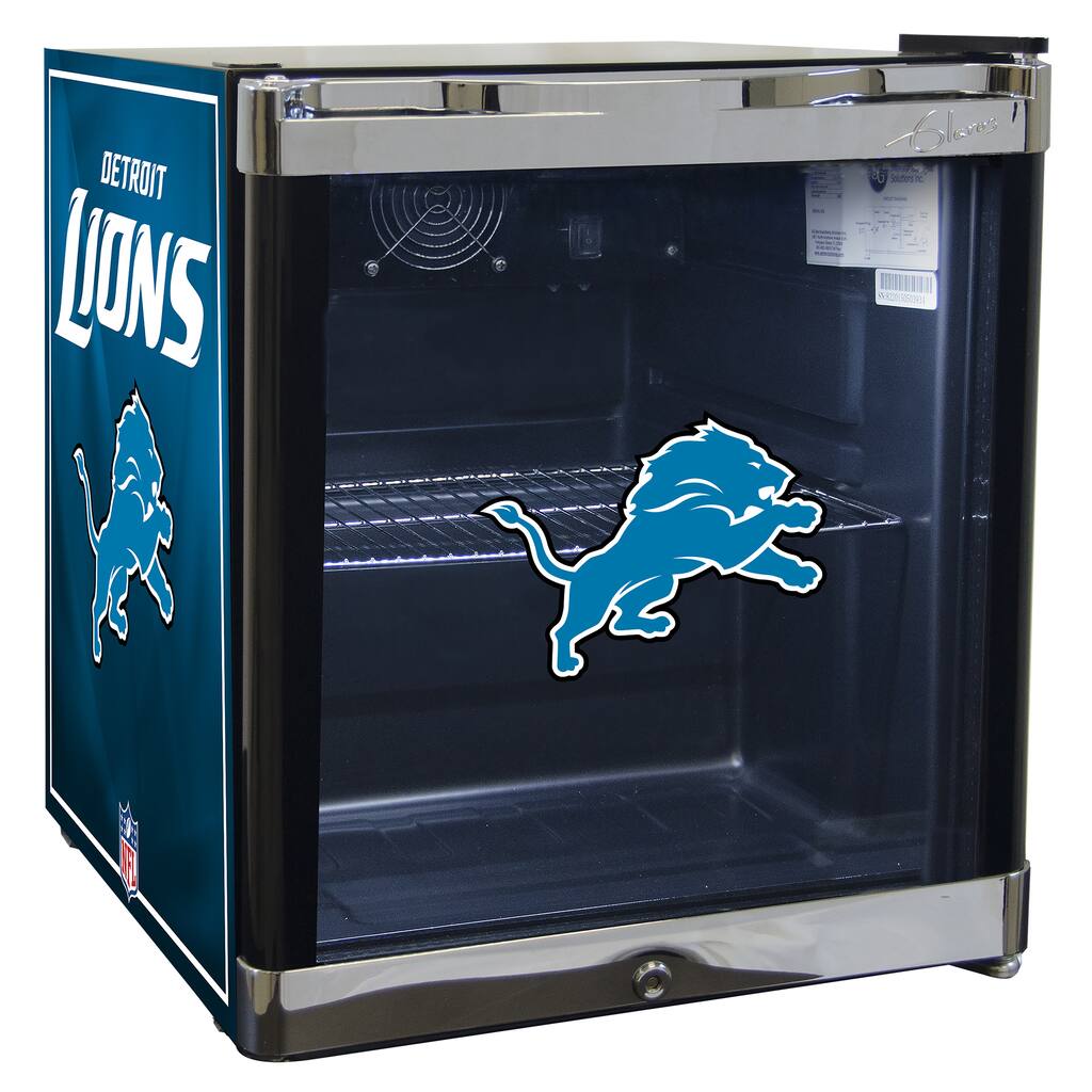 NFL Detroit Lions 1.8 Cubic Foot Refrigerated Beverage Center - Blue/White - 1.8 cu ft