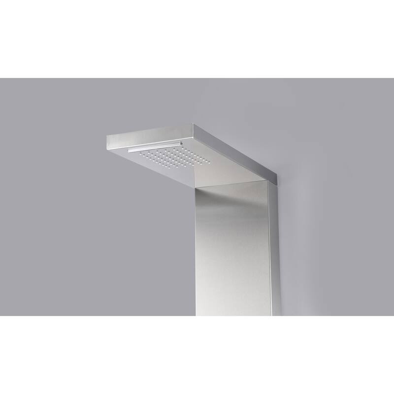 ANZZI Expanse 64 in. Full Body Shower Panel in Brushed Steel