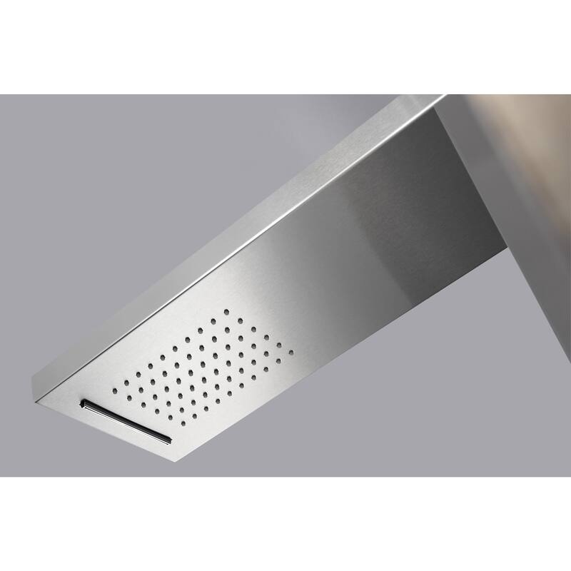 ANZZI Expanse 64 in. Full Body Shower Panel in Brushed Steel