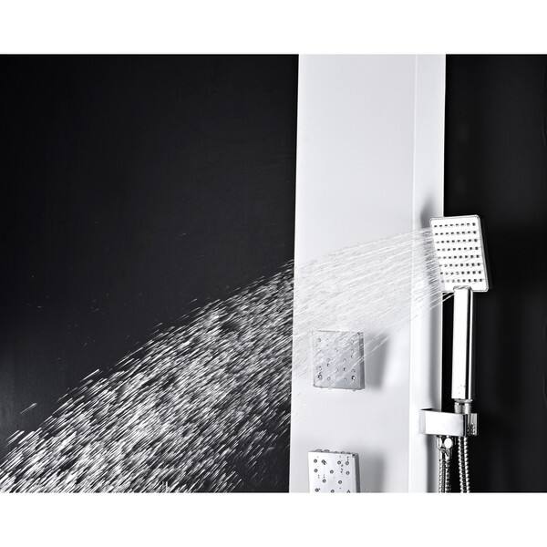 Delta 56 In Full Body Shower Panel With Heavy Rain Shower Panel With Heavy Rain
