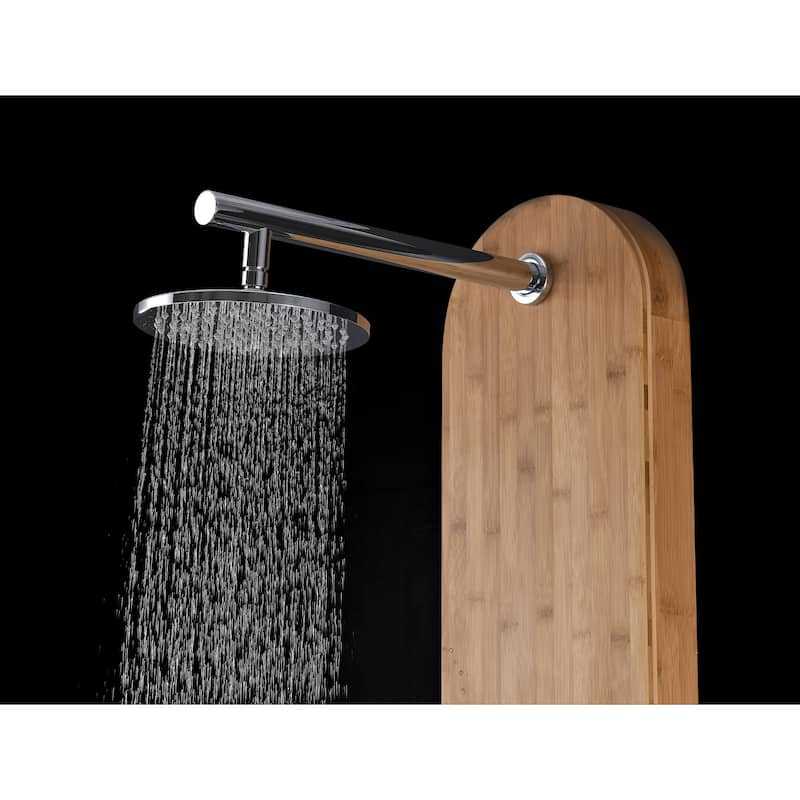 ANZZI Crane 52 in. Full Body Shower Panel with Heavy Rain Shower in Bamboo