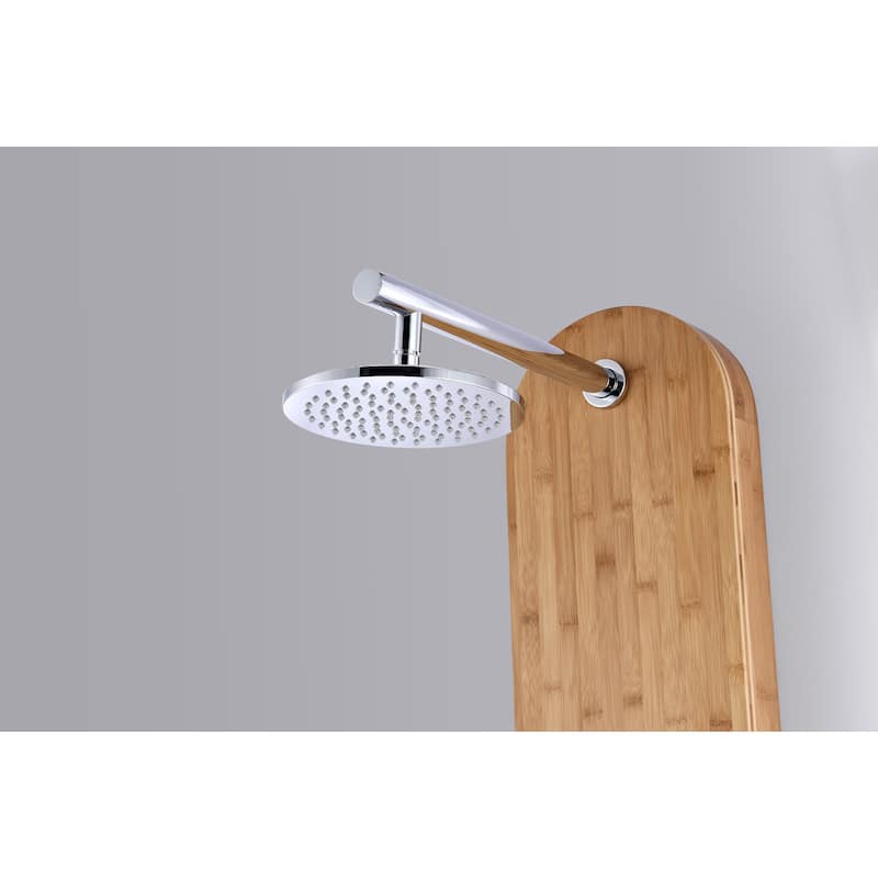 ANZZI Crane 52 in. Full Body Shower Panel with Heavy Rain Shower in Bamboo