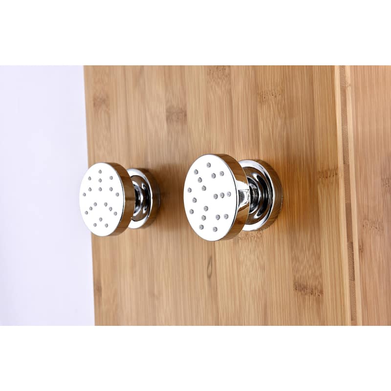 ANZZI Crane 52 in. Full Body Shower Panel with Heavy Rain Shower in Bamboo