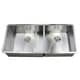 preview thumbnail 2 of 14, 42-inch Stainless Steel Double Bowl 60/40 Zero Radius 16 Gauge Undermount Kitchen Sink Complete Combo Accessories