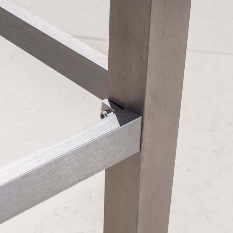 Cape Coral Outdoor Aluminum Bar Table with Glass Top (Table Only) by Christopher Knight Home - 27.56"L x 27.56"W x 43.00"H