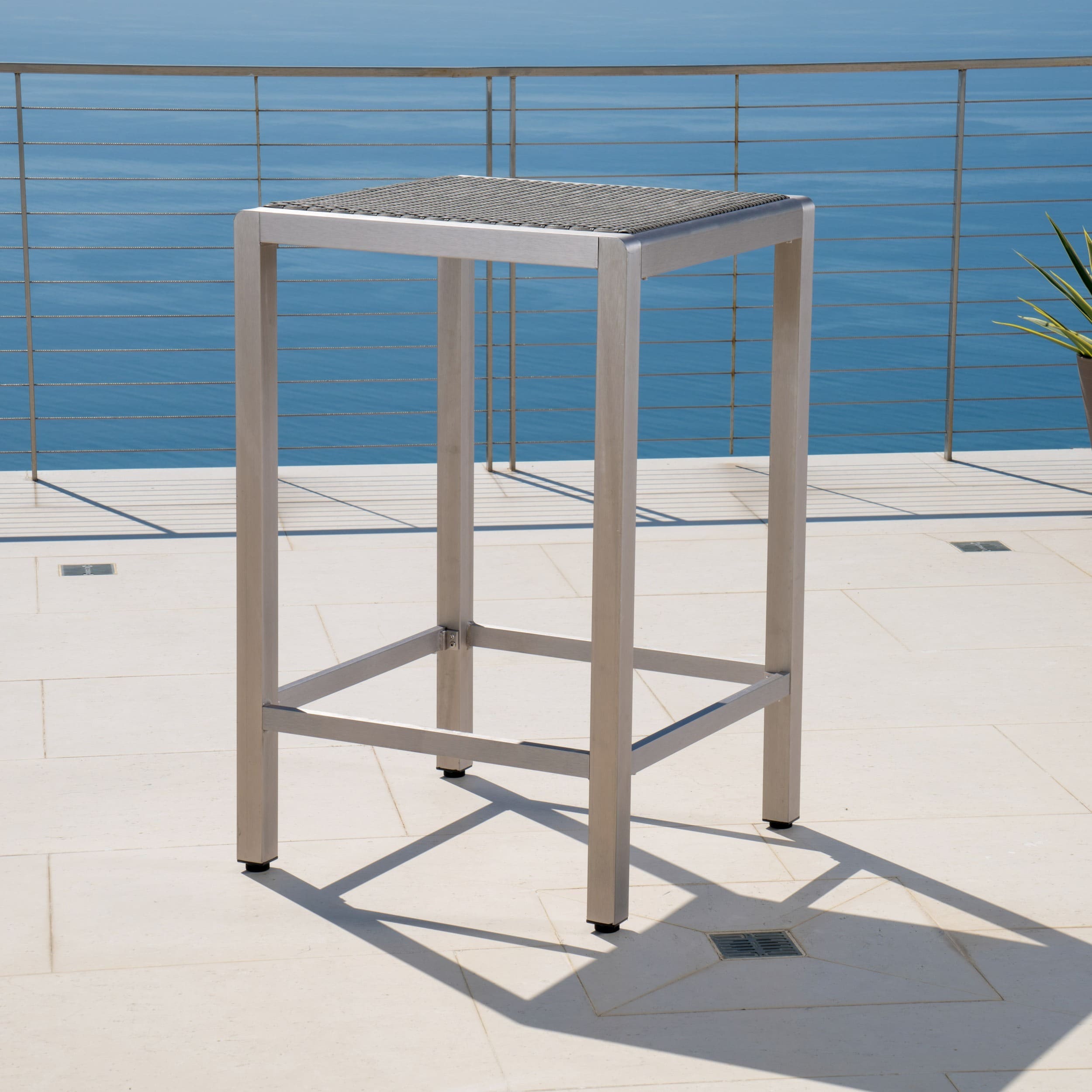 Christopher Knight Home 300357 Cape Outdoor Bar Set Grey
