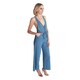 Hadari Women's Sleeveless Denim Jumpsuit - Thumbnail 1