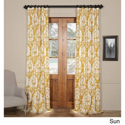 Buy Yellow Floral Exclusive Fabrics Curtains Drapes Online At