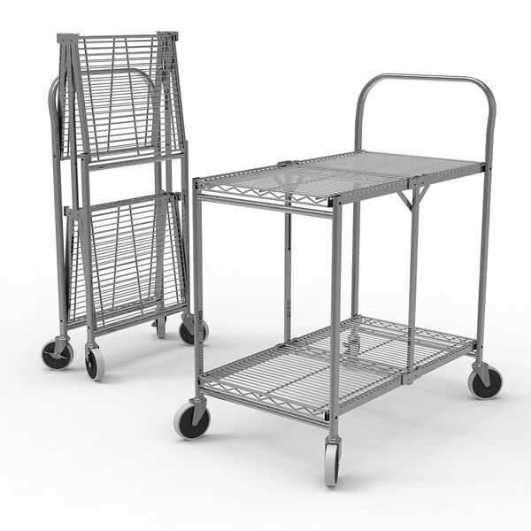 WSCC-2 Two-Shelf Collapsible Wire Utility Cart