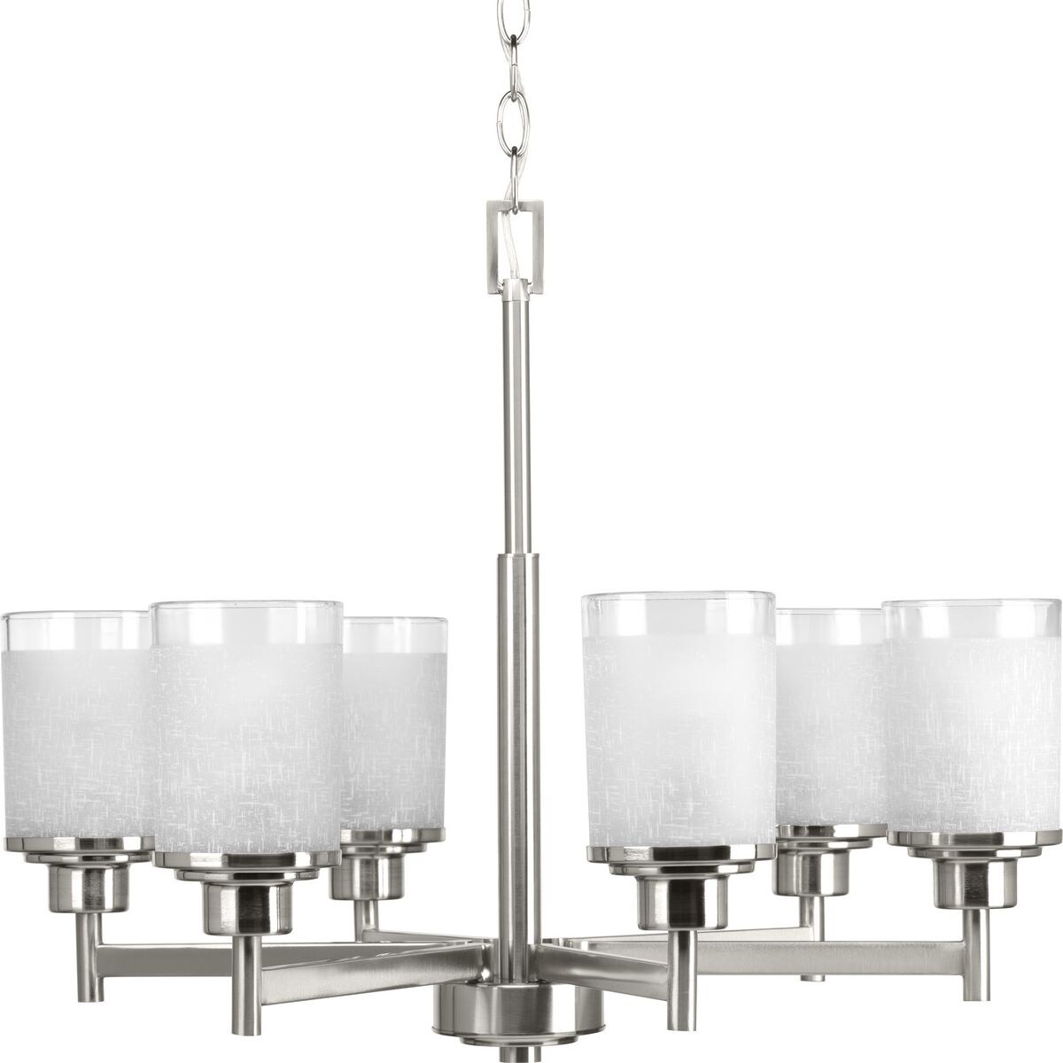 Progress Lighting 'Alexa' Nickel Finish Steel Six-light Chandelier - N/A (Brushed Nickel) - Chandeliers For Bedrooms by Overstock.com