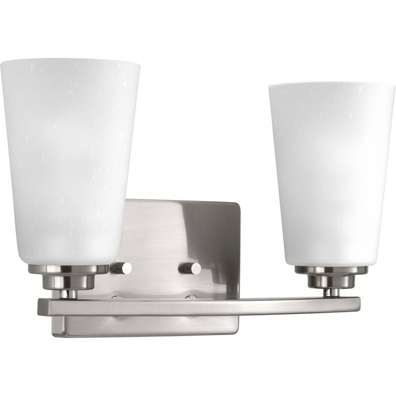 Debut Collection 2-Light Brushed Nickel Farmhouse Bath Vanity Light
