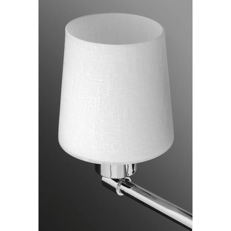 Glance Collection 3-Light Polished Chrome Etched White Linen Glass Farmhouse Bath Vanity Light