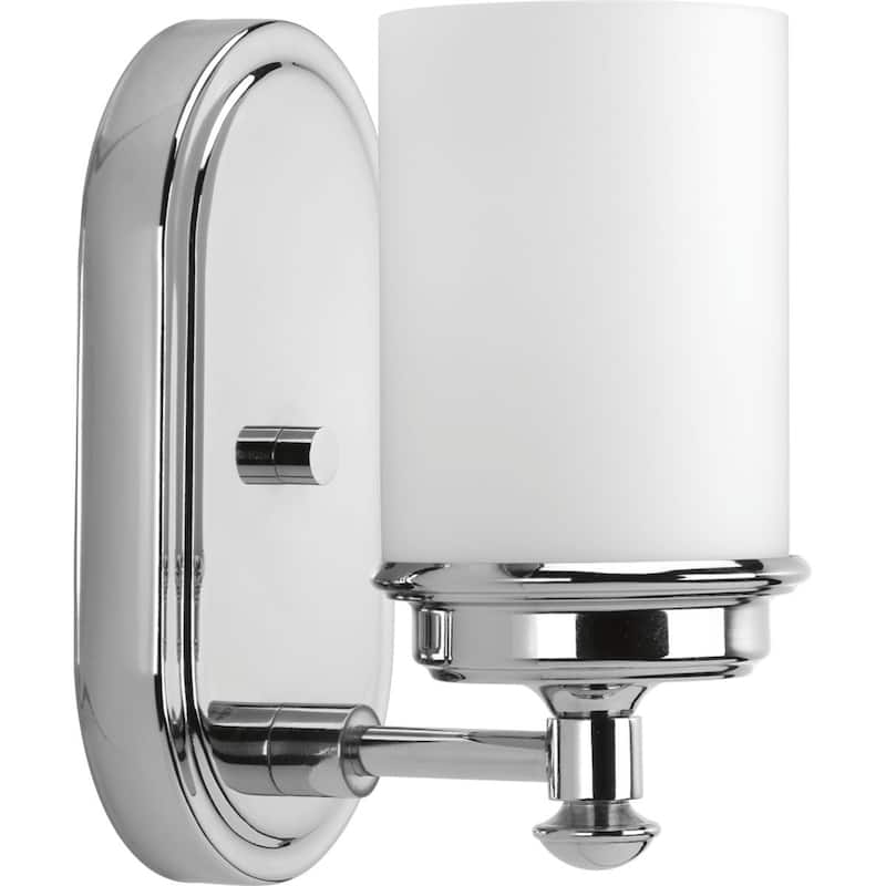 Glide Chrome-finished Glass and Steel Single-light Bath Fixture
