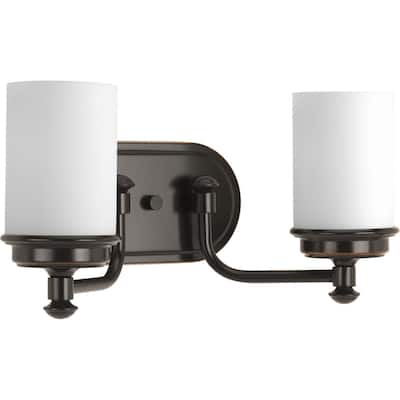 Progress Lighting Glide Bronze Steel Two-light Bath