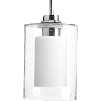 Progress Lighting Double Glass Steel One-light Mini-pendant - N/A