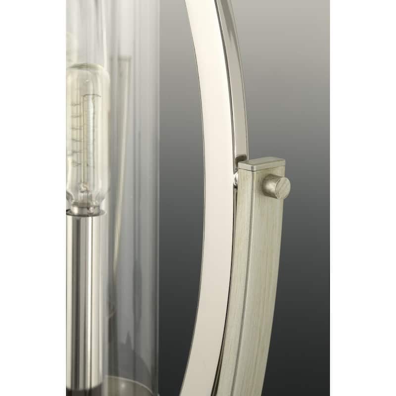 Evoke Collection 3-Light Polished Nickel Clear Glass Luxe Chandelier Light