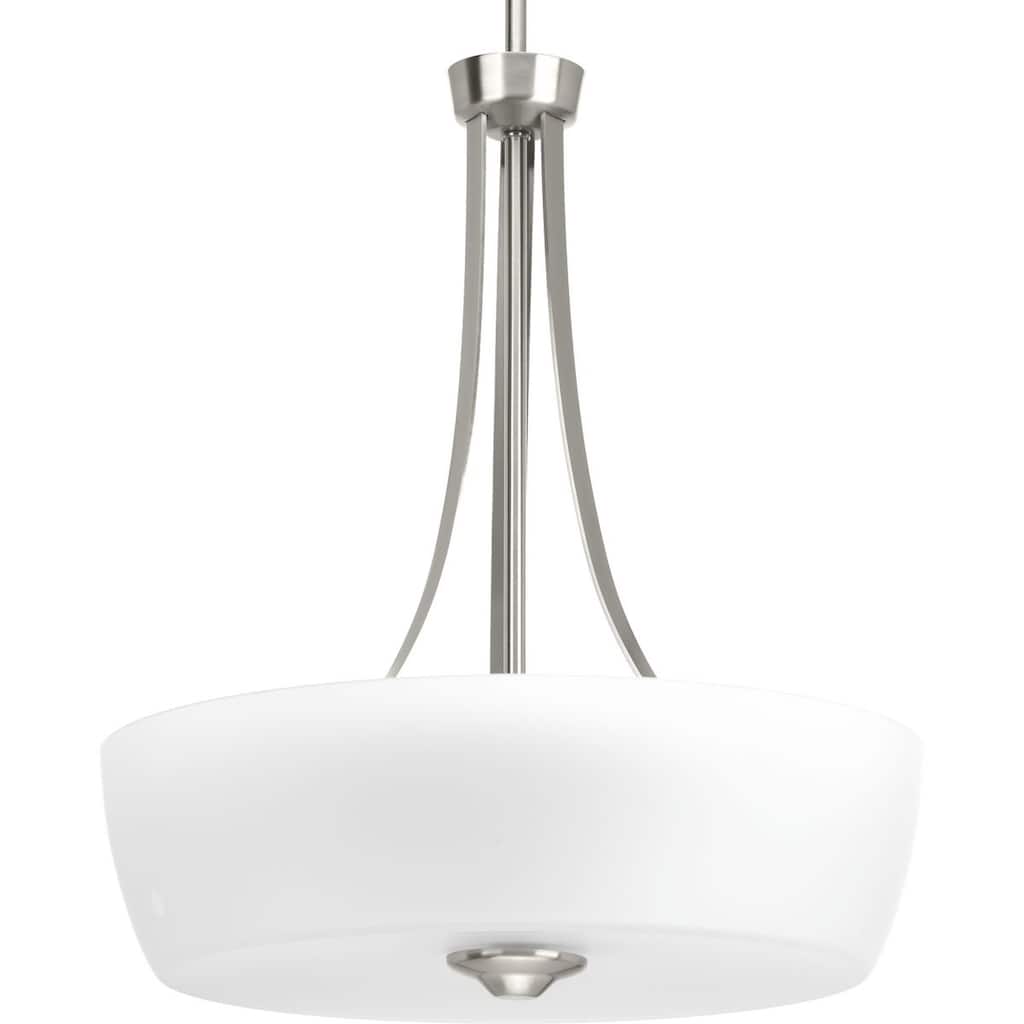 Progress Lighting 'Leap' Nickel-finish Steel 3-light Inverted Pendant