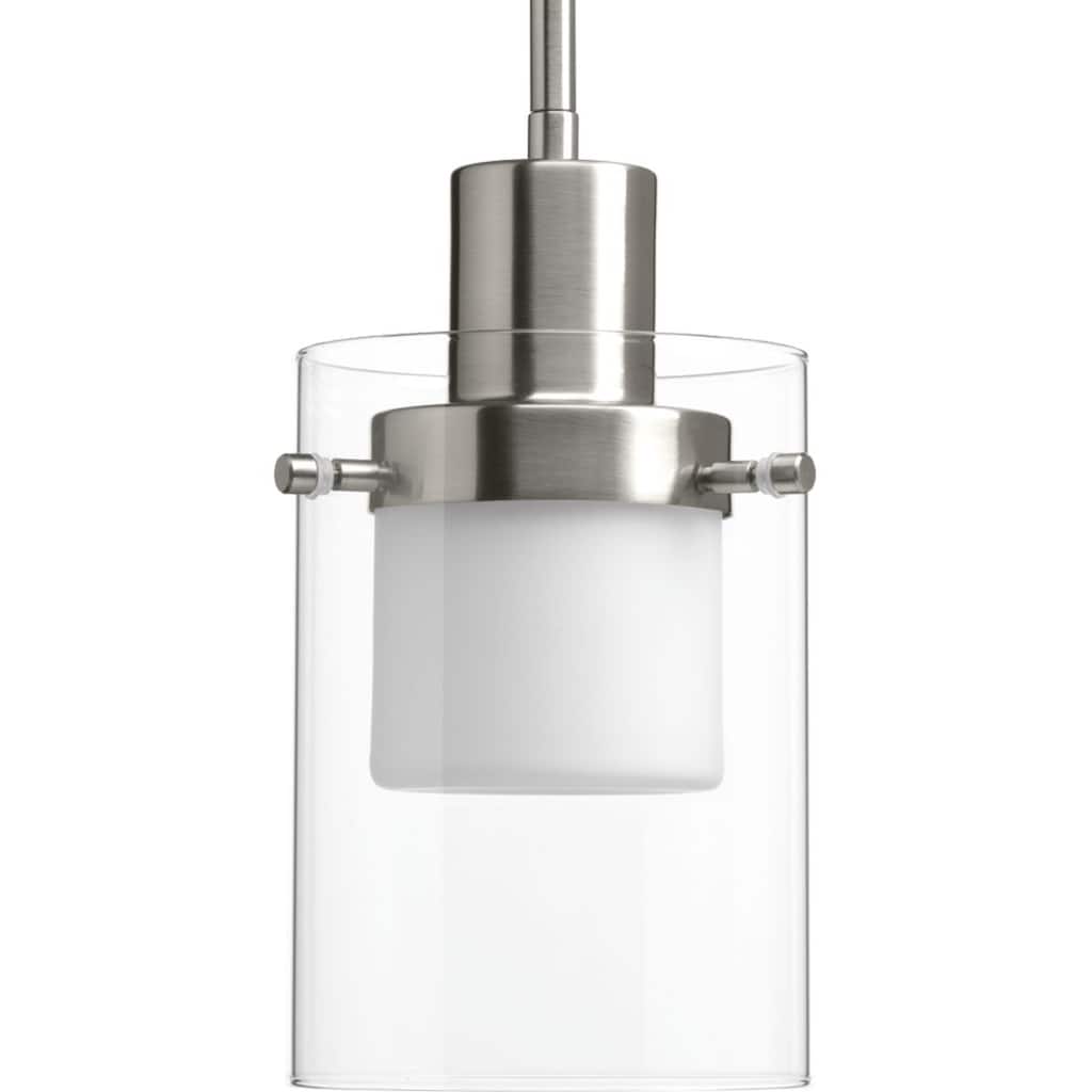 Progress Lighting Moderna Steel Clear Glass One-light LED Mini Pendant