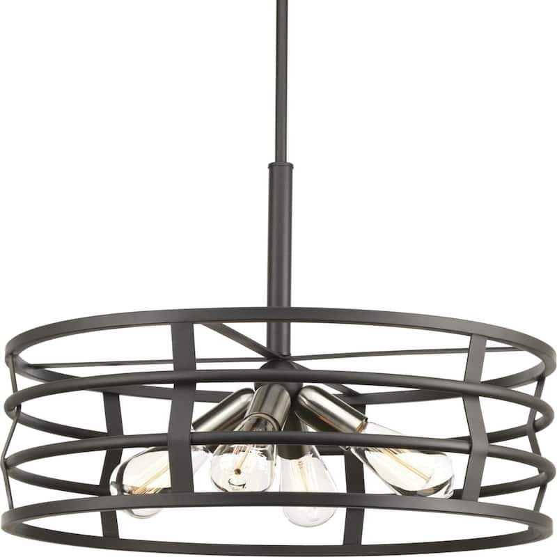 Progress Lighting Remix Grey Steel 4-light Pendant