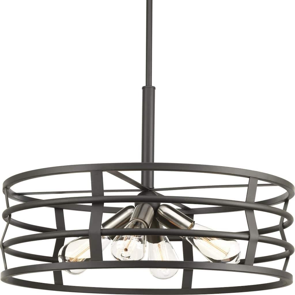 Progress Lighting Remix Grey Steel 4-light Pendant