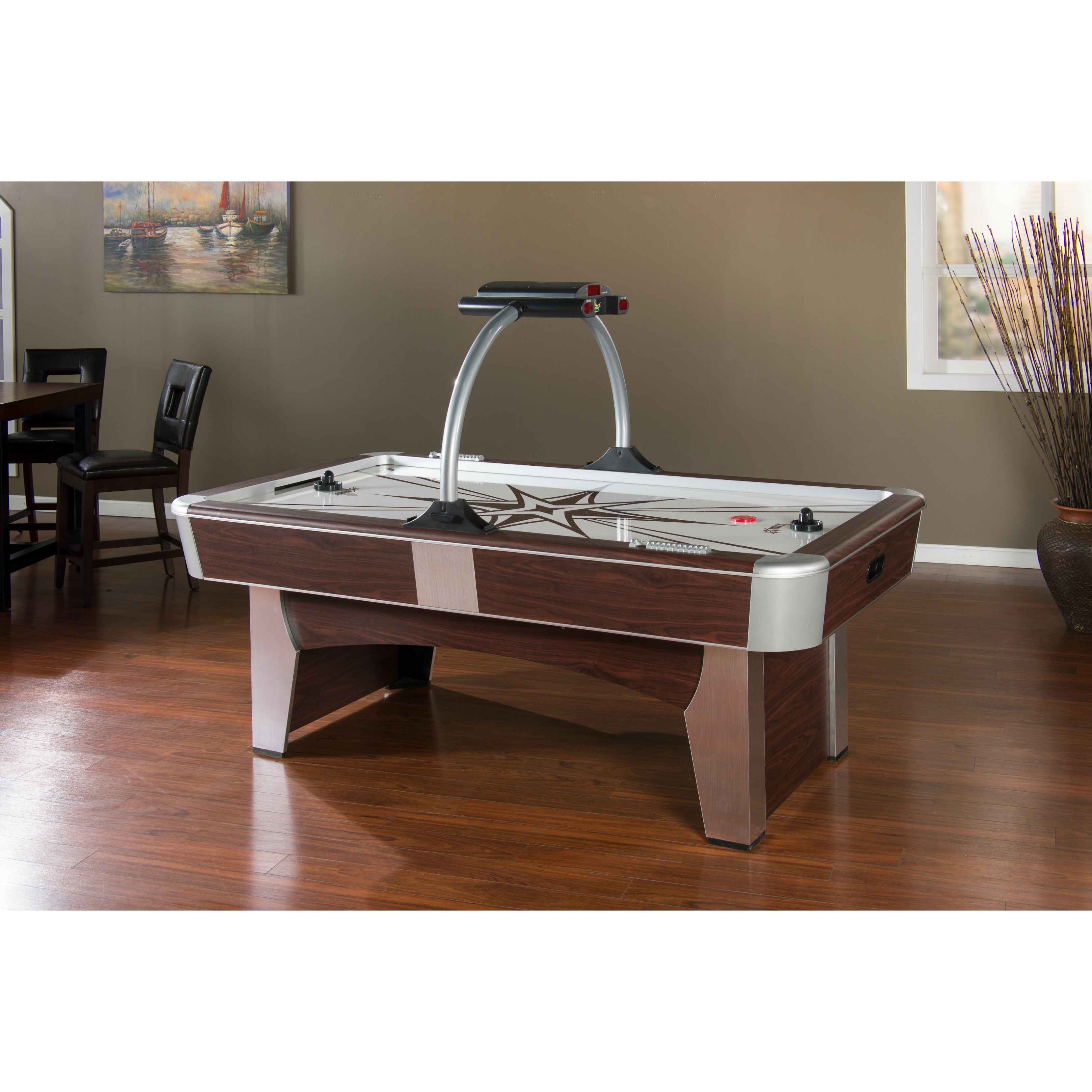 Shop Monarch White Brown Abs Air Hockey Table Overstock 14516407