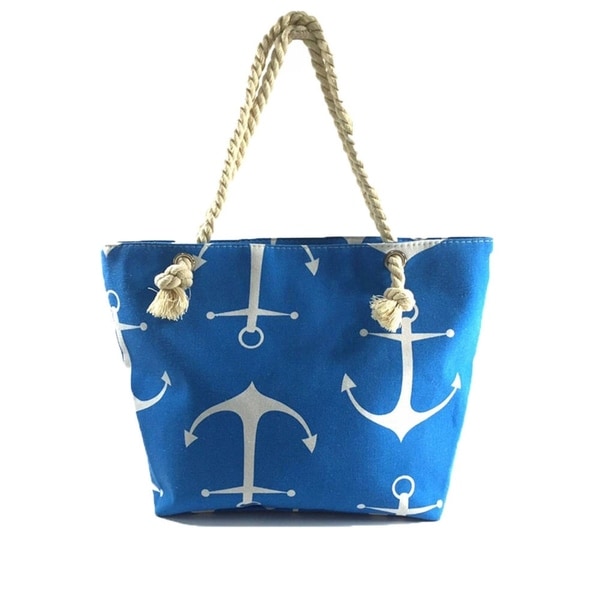 Anchor Print Tote Beach Bag Ping On Free Anchor Print Tote Beach Bag Ping
