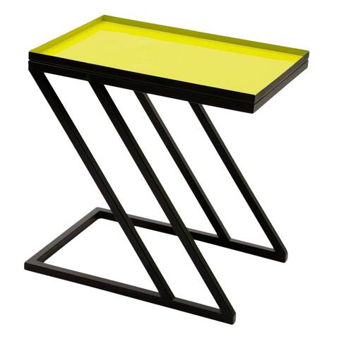 MOSS Rectangular Green and Black Side Table