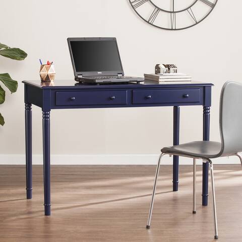 SEI Furniture Jennifer Farmhouse 2-Drawer Writing Desk - Navy