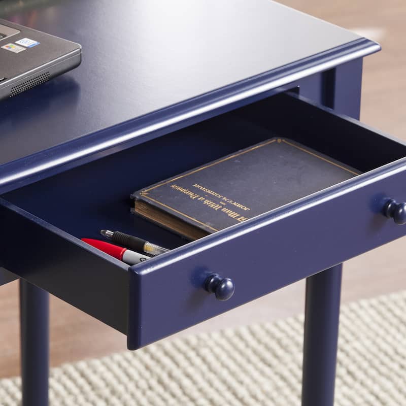 SEI Furniture Jennifer Farmhouse 2-Drawer Writing Desk - Navy