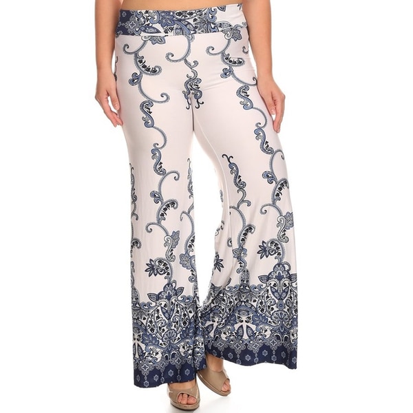 plus size denim palazzo pants