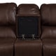 preview thumbnail 19 of 18, Porter Ramsey Brown Embossed Microfiber Dual Reclining Loveseat with Center Console - 40"H x 38"D x 81"W