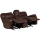preview thumbnail 5 of 18, Porter Ramsey Brown Embossed Microfiber Dual Reclining Loveseat with Center Console - 40"H x 38"D x 81"W
