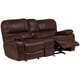 preview thumbnail 2 of 18, Porter Ramsey Brown Embossed Microfiber Dual Reclining Loveseat with Center Console - 40"H x 38"D x 81"W