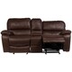 preview thumbnail 7 of 18, Porter Ramsey Brown Embossed Microfiber Dual Reclining Loveseat with Center Console - 40"H x 38"D x 81"W