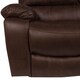 preview thumbnail 16 of 18, Porter Ramsey Brown Embossed Microfiber Dual Reclining Loveseat with Center Console - 40"H x 38"D x 81"W