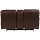 preview thumbnail 12 of 18, Porter Ramsey Brown Embossed Microfiber Dual Reclining Loveseat with Center Console - 40"H x 38"D x 81"W